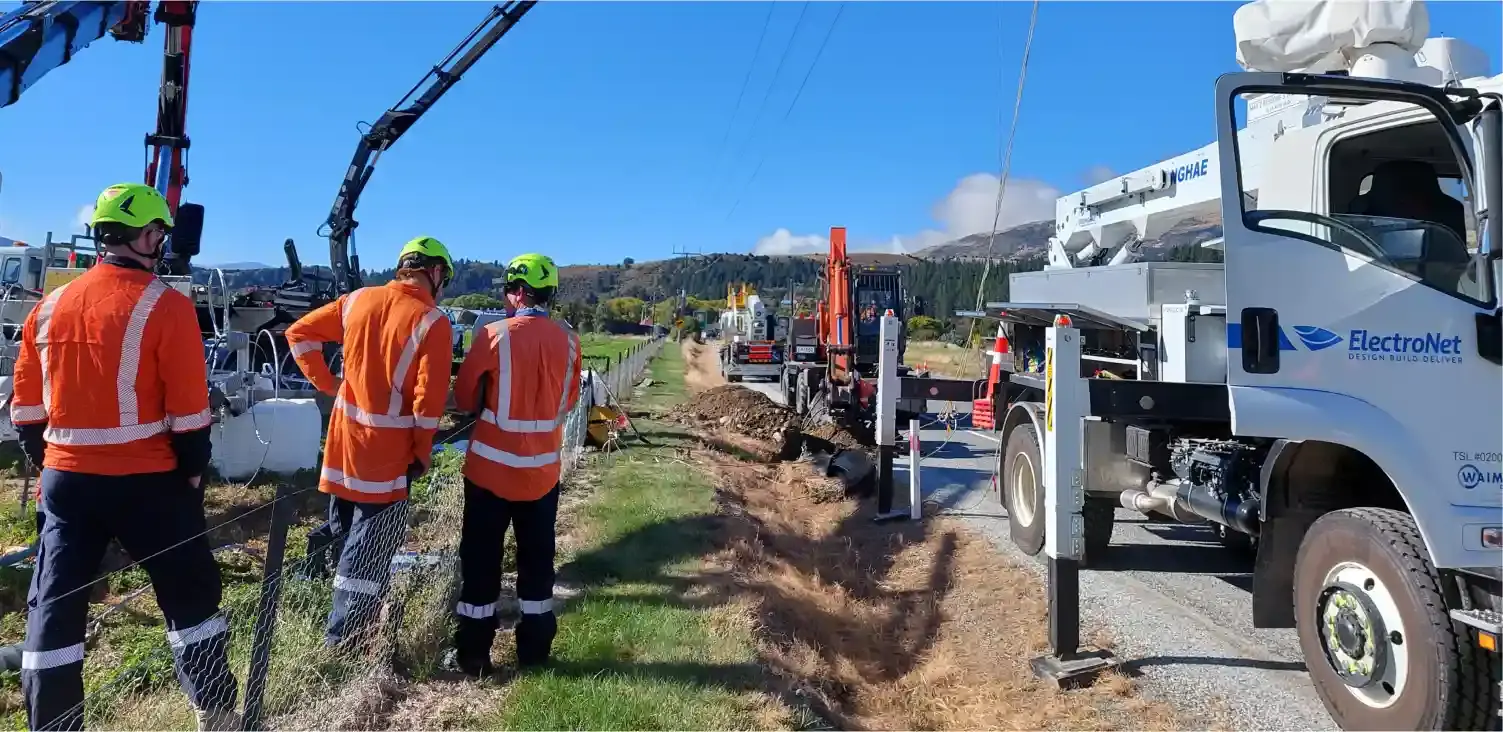 Westpower substation being transported on the back of a truck